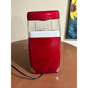 Nostalgia Hot Air Popper, Popcorn Popper, Red